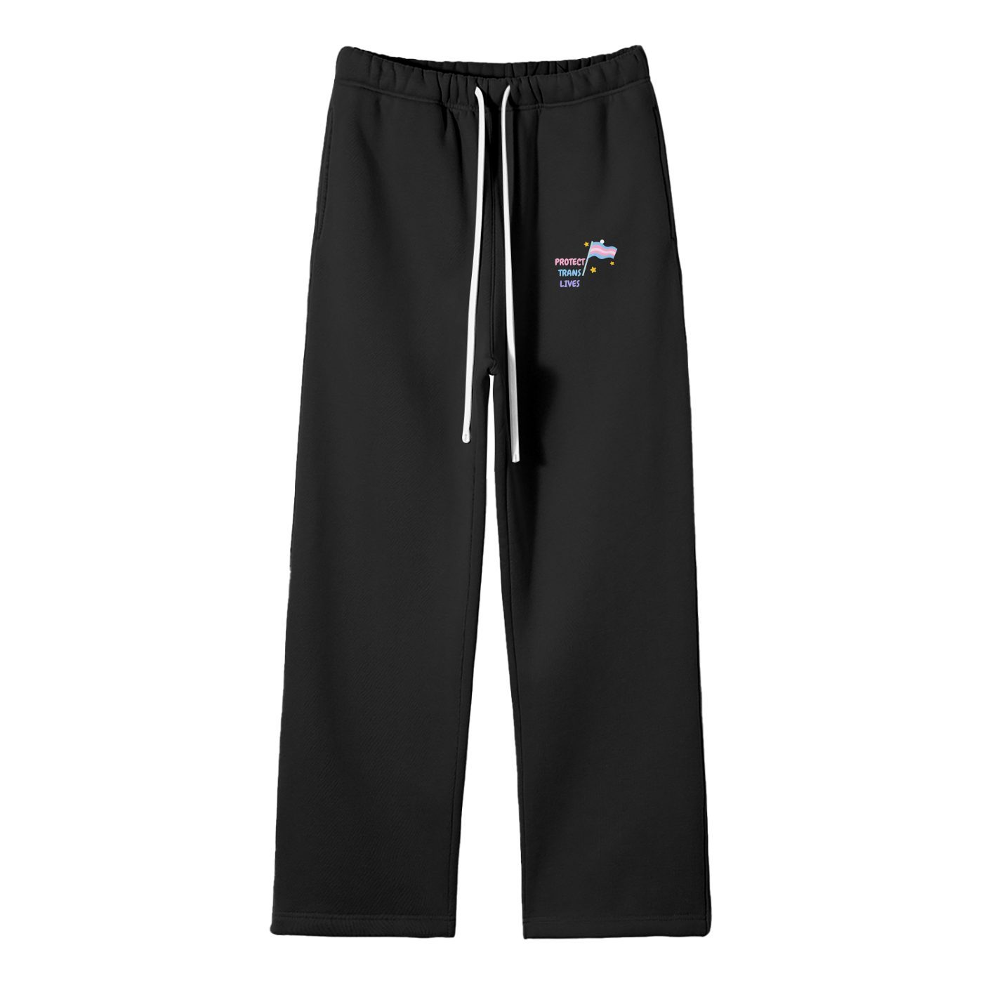 Protect Trans Lives Streetwear Fleece Straight Leg Pants