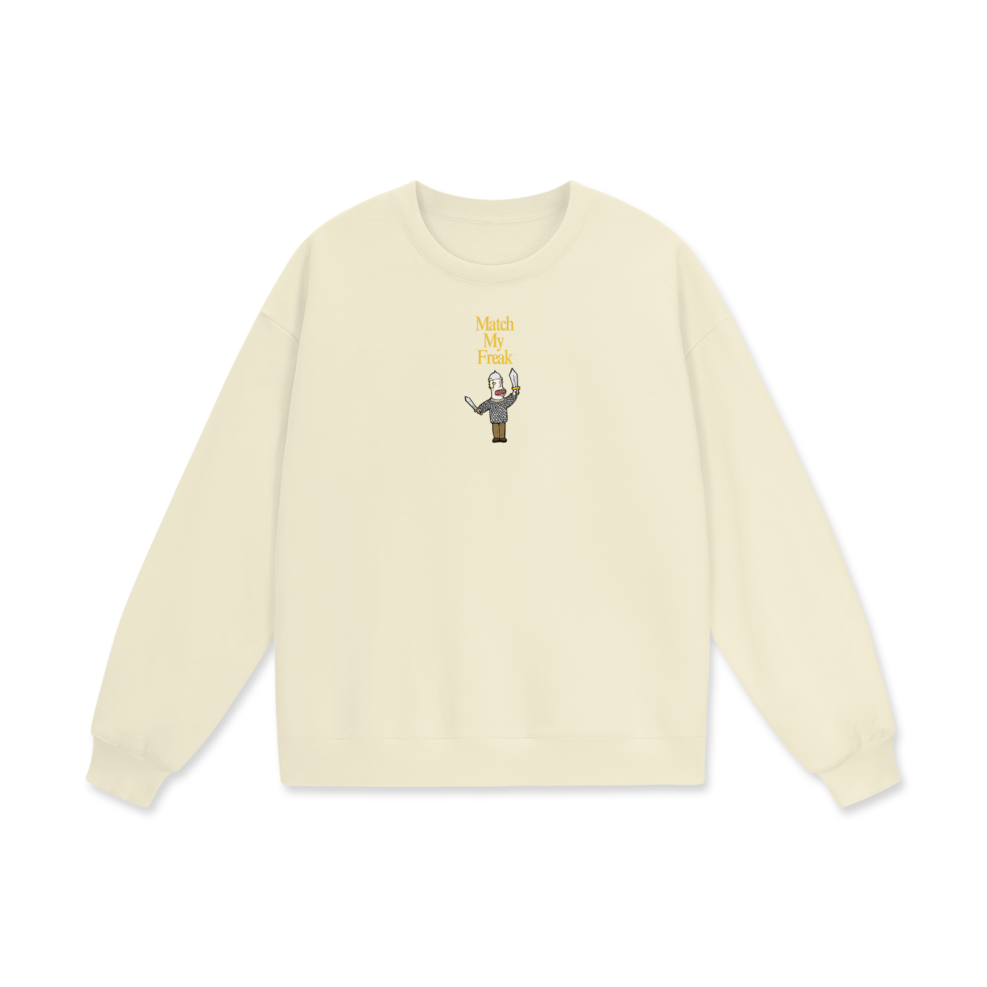 Match My Freak (Sword) Heavyweight Drop Shoulder Oversized Fleece Sweatshirt
