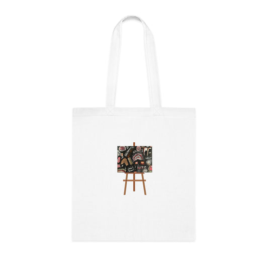 We Used To Be Plastic And Fantastic And Maybe Bombastic (Easel) Cotton Tote
