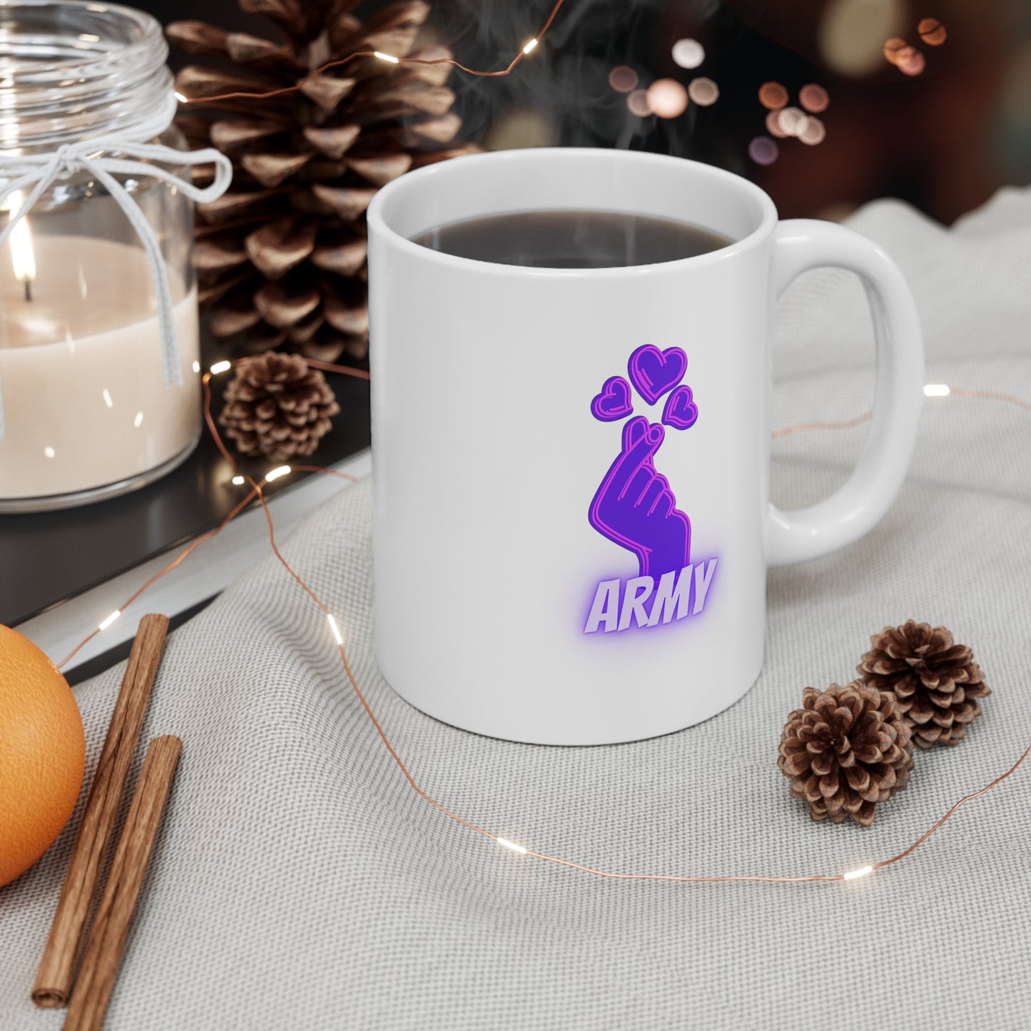 Purple Army 11oz White Mug