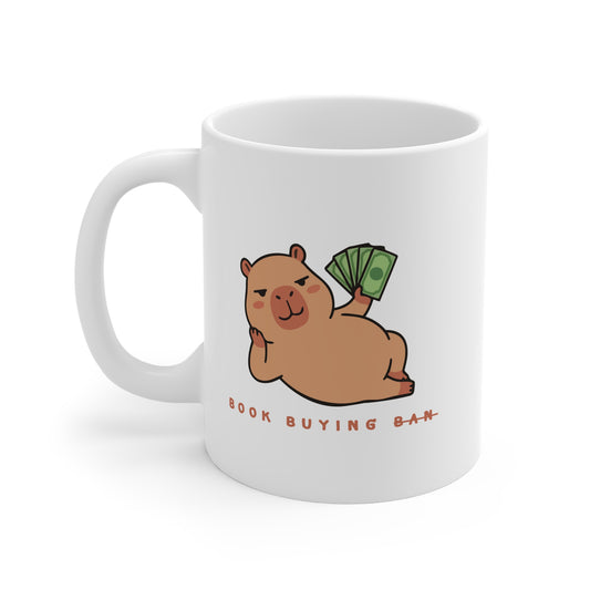 Book Buying Ban 11oz White Mug