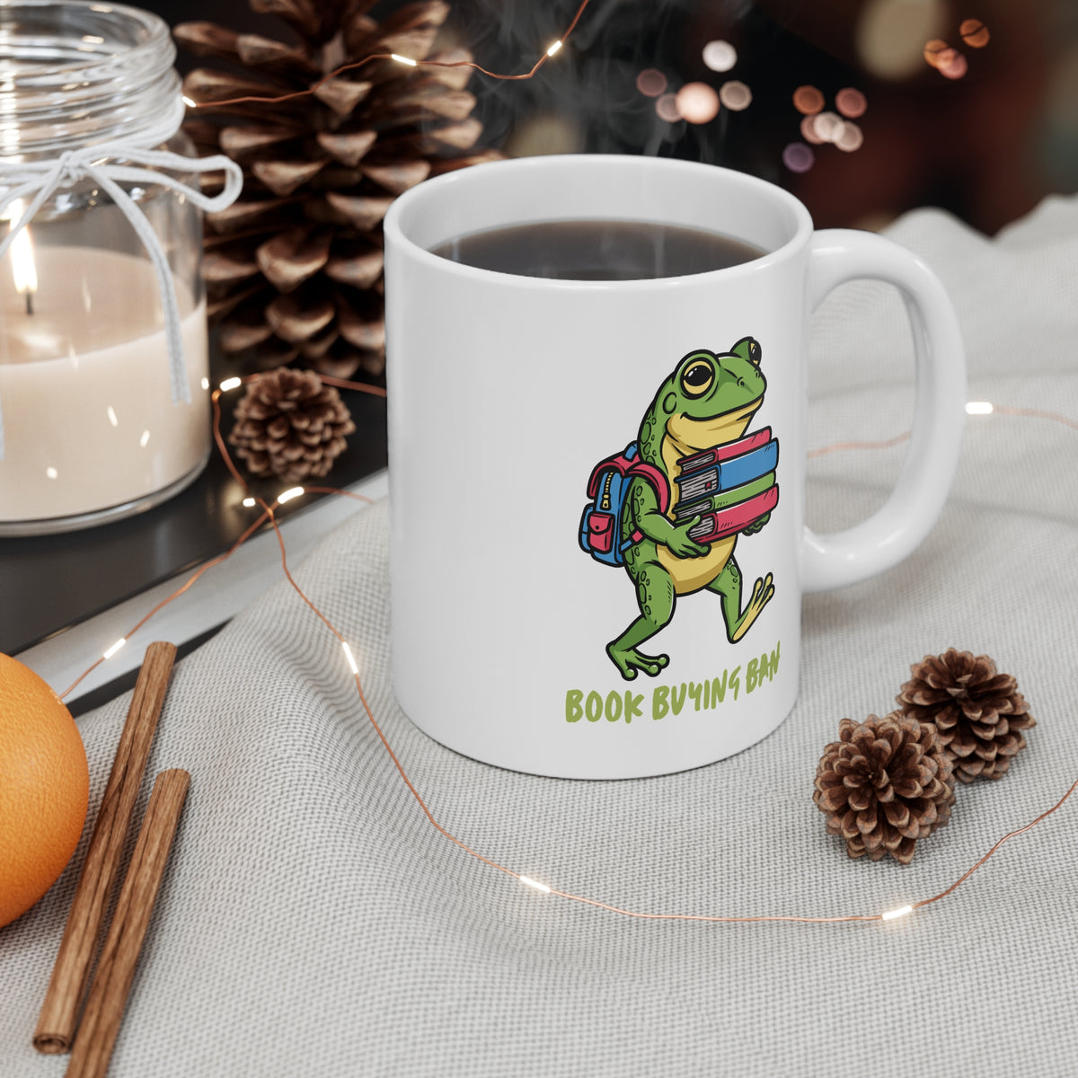 Book Buying Ban (Frog) 11oz White Mug