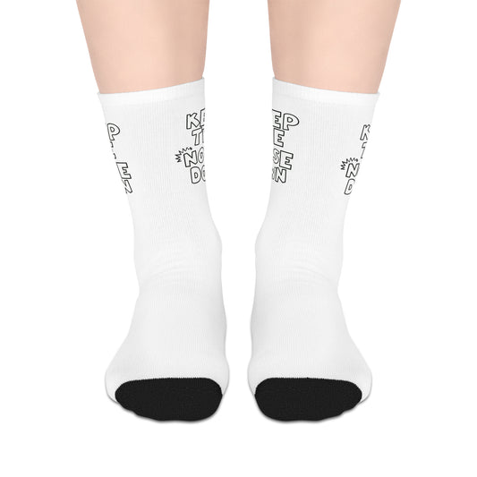 Keep The Noise Down Mid-length Socks