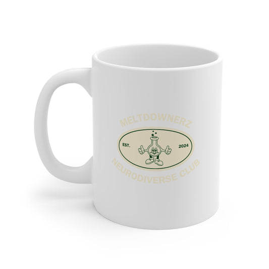 Meltdownerz Neurodiverse Club 11oz White Mug