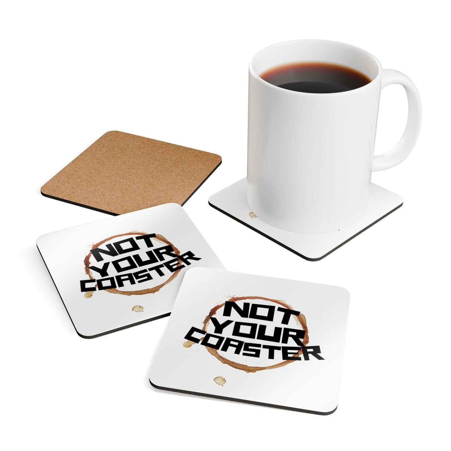 Not Your Coaster 1 Corkwood Coaster Set