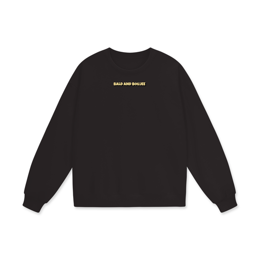 Bald & Boujee Heavyweight Drop Shoulder Oversized Fleece Sweatshirt