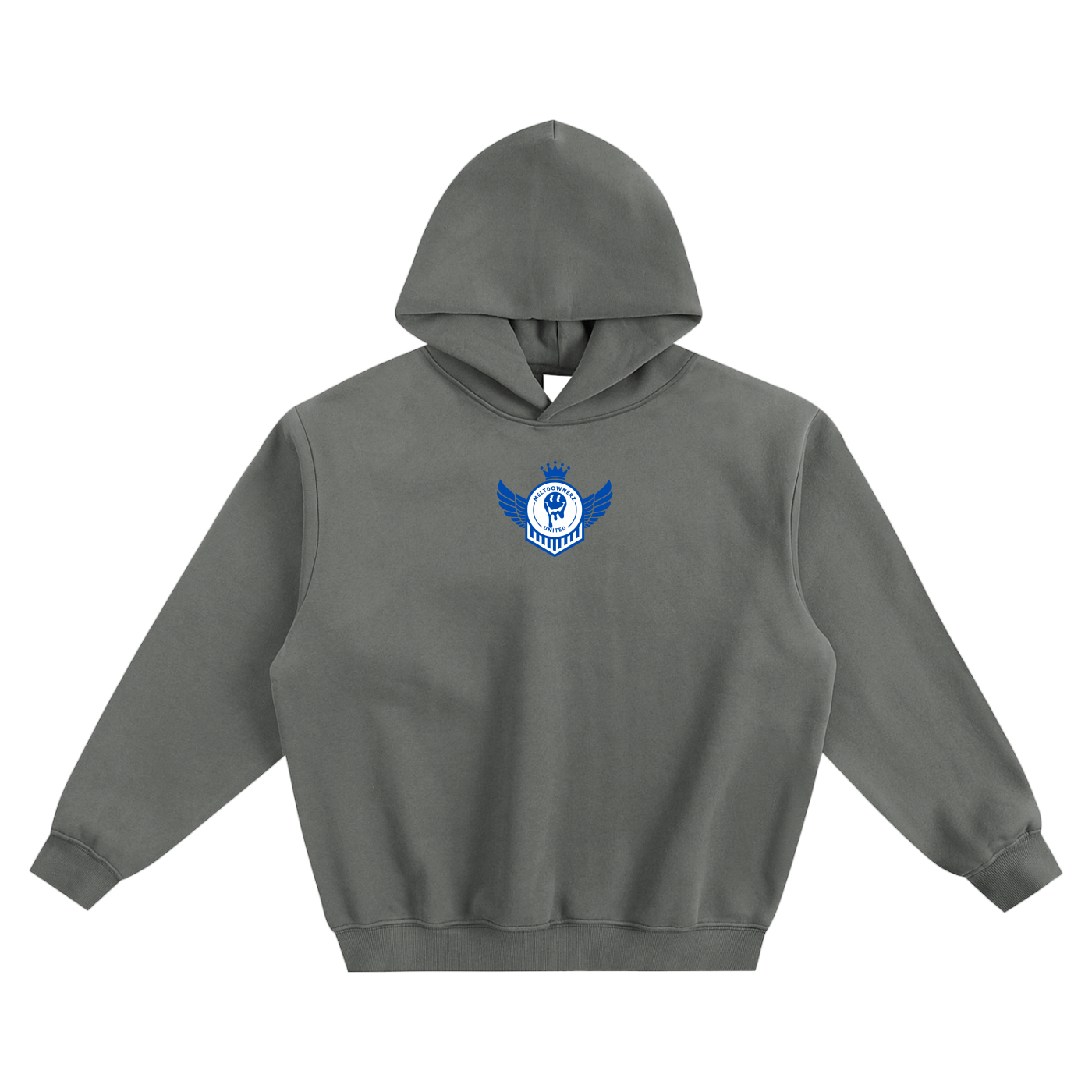 Meltdownerz United (Blue) Fleeced Boxy Hoodie