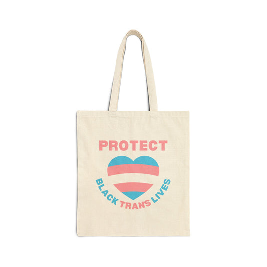 Protect Black Trans Lives Cotton Canvas Tote Bag