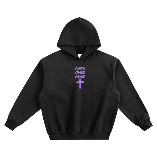 Faith Over Fear Fleeced Boxy Hoodie
