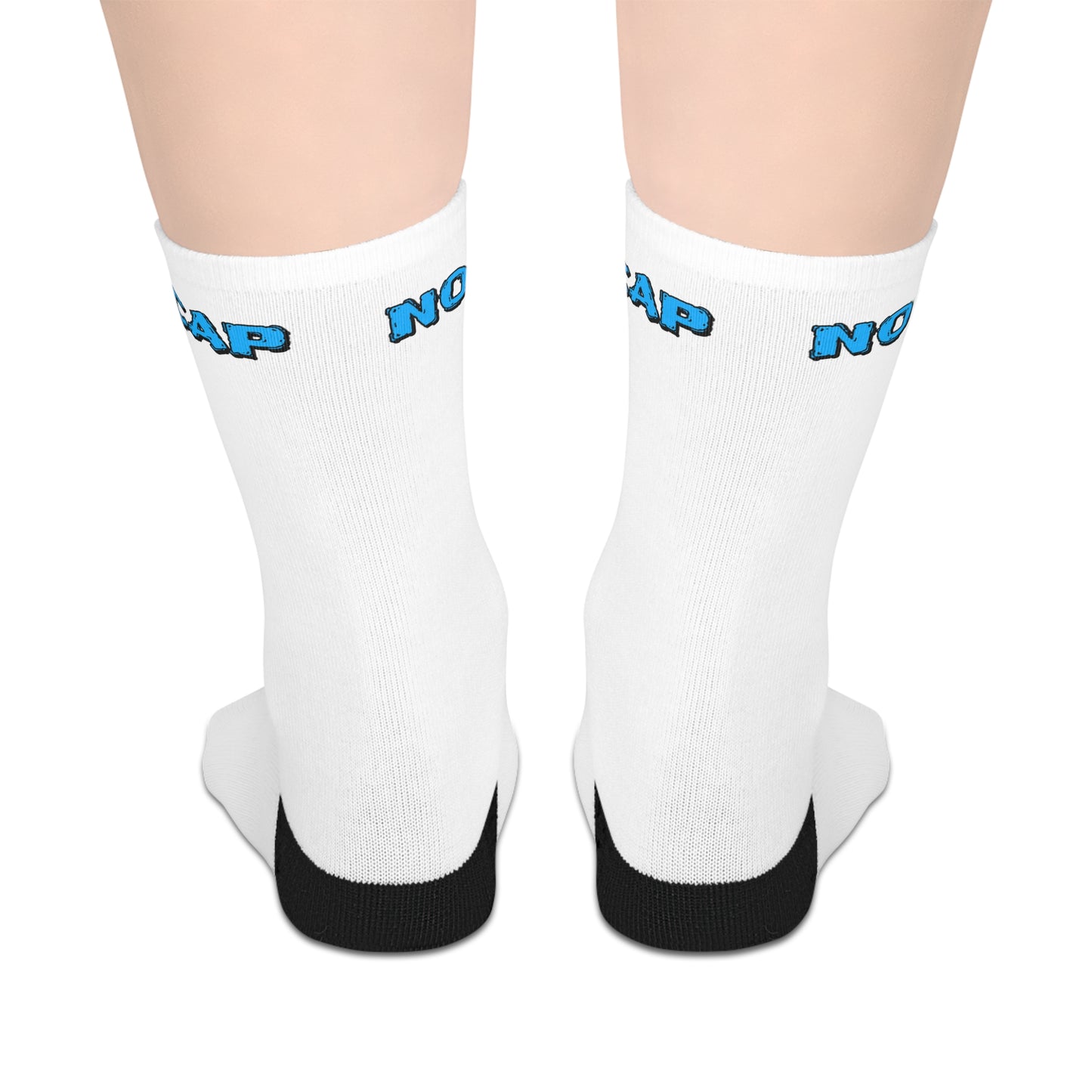 No Cap Mid-length Socks (White)