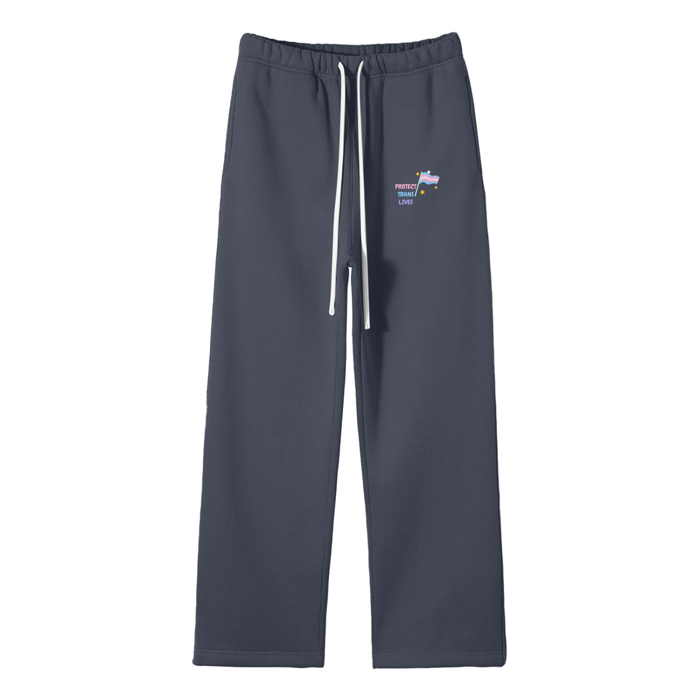 Protect Trans Lives Streetwear Fleece Straight Leg Pants
