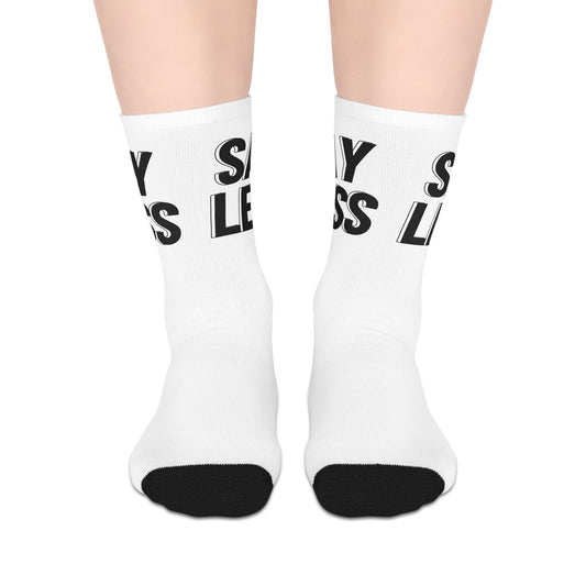 Say Less Mid-length Socks (White)
