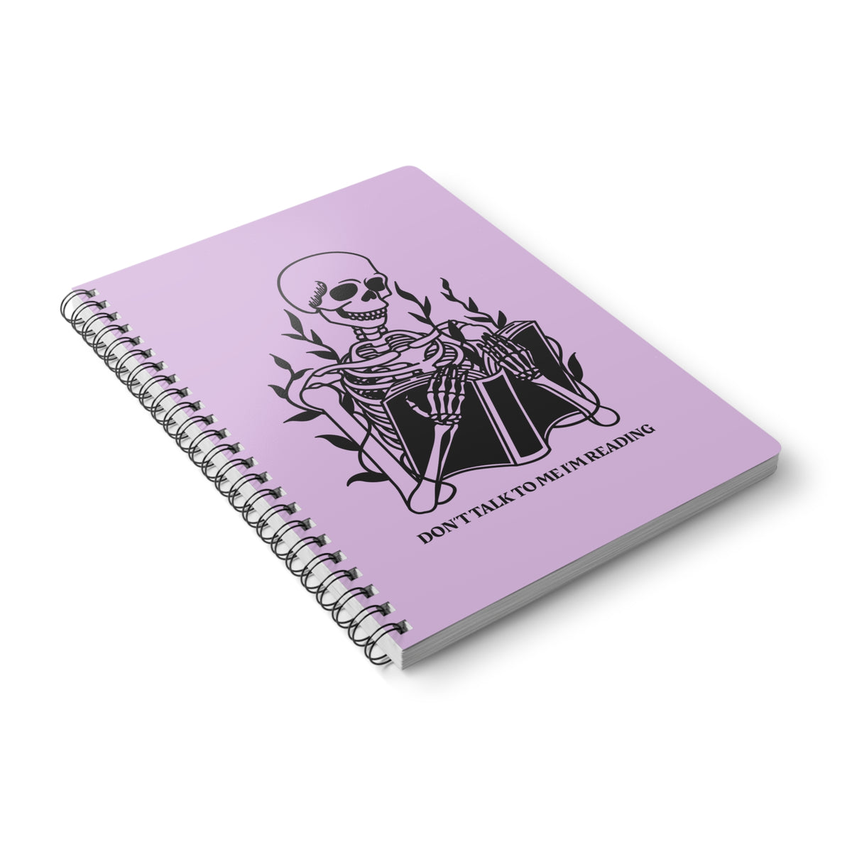 Don't Talk To Me I'm Reading (Skeleton) Wirobound Softcover Notebook, A5