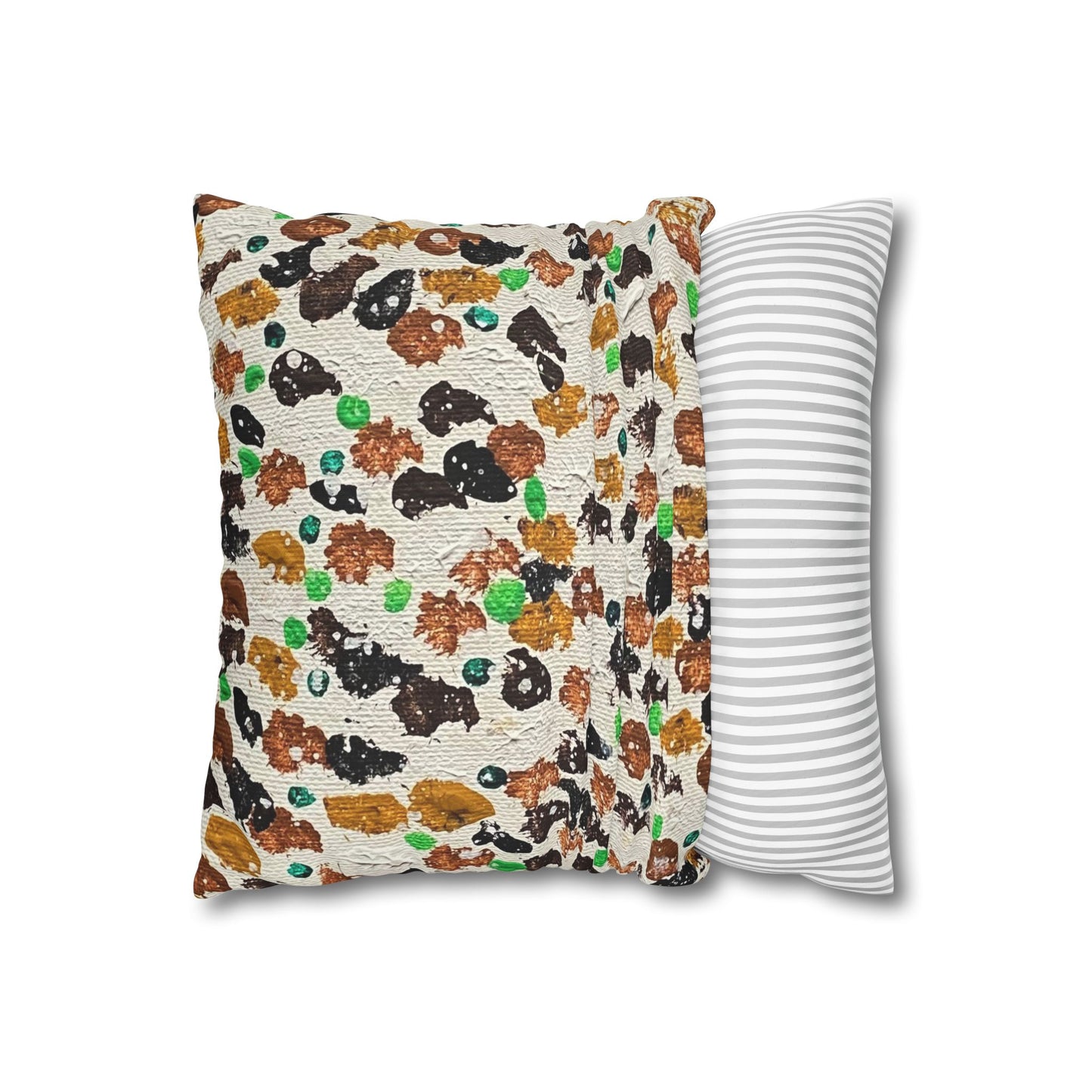 Dots (Double Sided) Square Poly Canvas Pillowcase