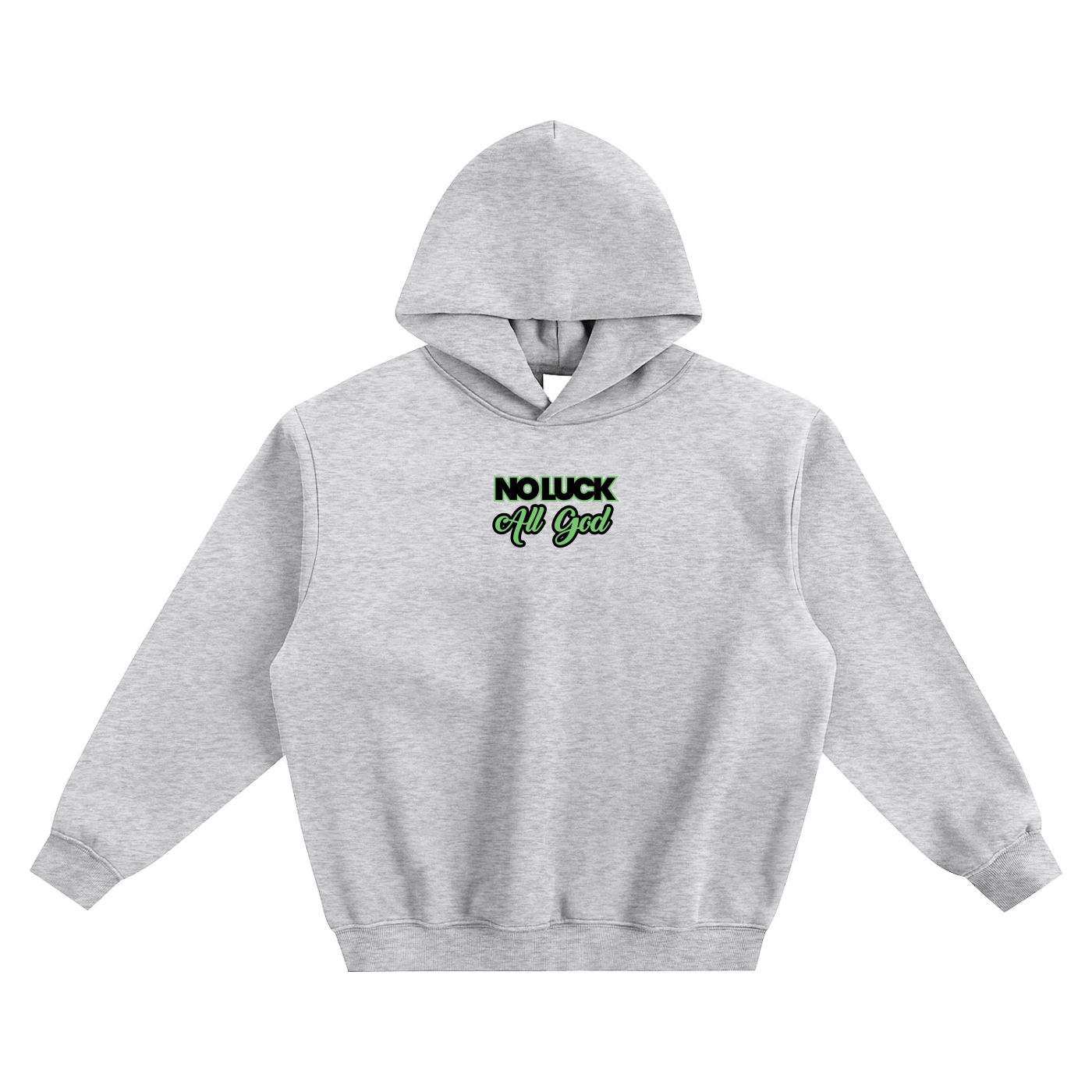 No Luck All God Fleeced Boxy Hoodie