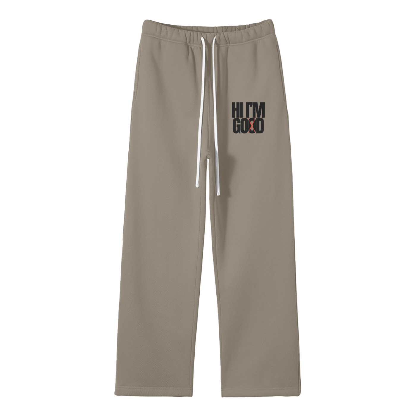 Hi I'm God Streetwear Fleece Straight Leg Pants