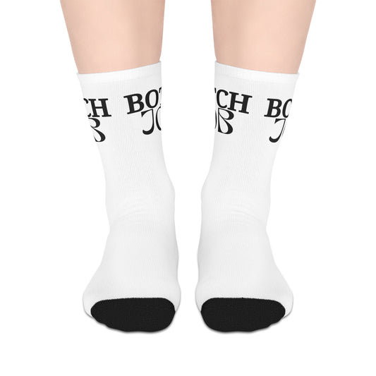 Botch Job Mid-length Socks (White)