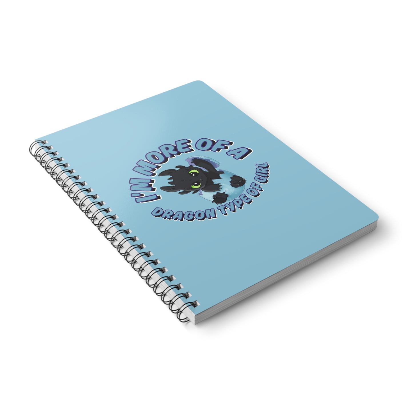 I'm More Of A Dragon Type Of Girl (1) Wirobound Softcover Notebook, A5