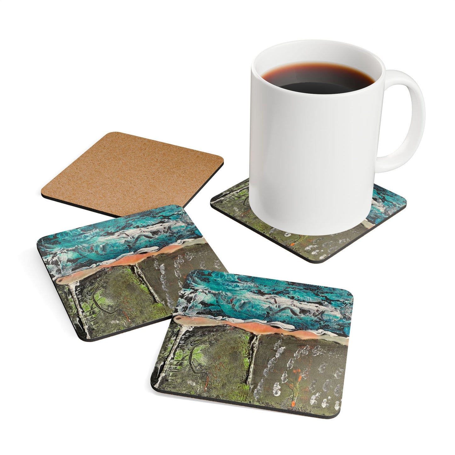 Vector Spectrum Corkwood Coaster Set
