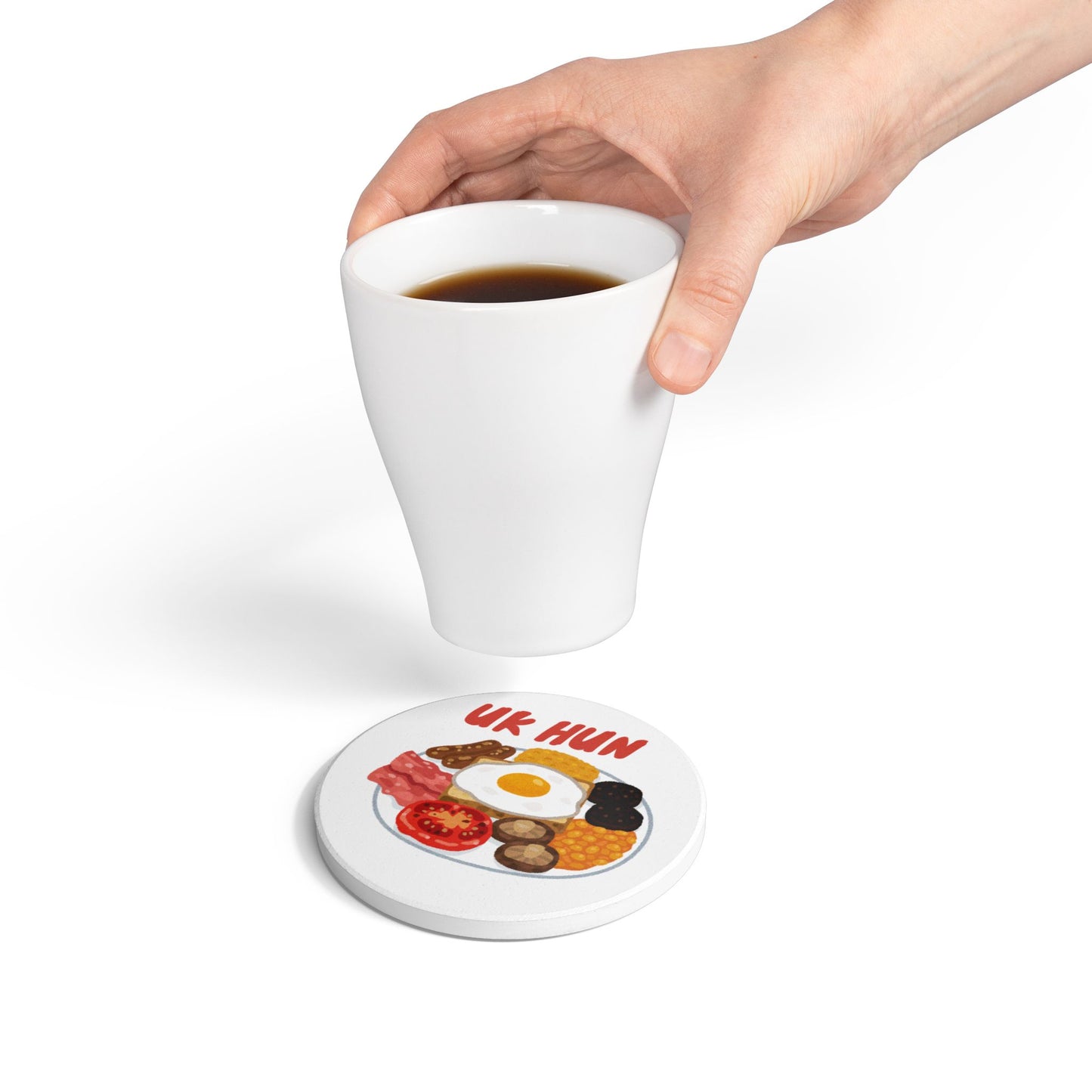 UK Hun (1) Ceramic Coaster