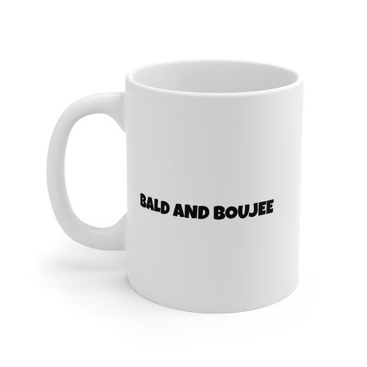 Bald And Boujee Black 11oz White Mug