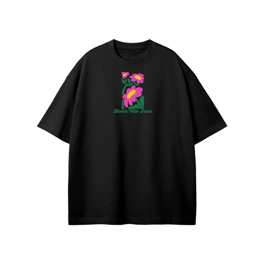 Bloom With Grace Streetwear Heavyweight Loose Fit T-Shirt
