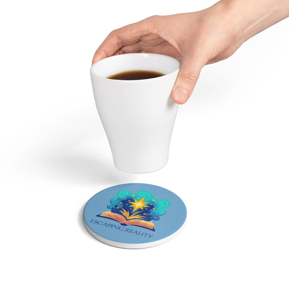Escaping Reality (Magic) Ceramic Coaster