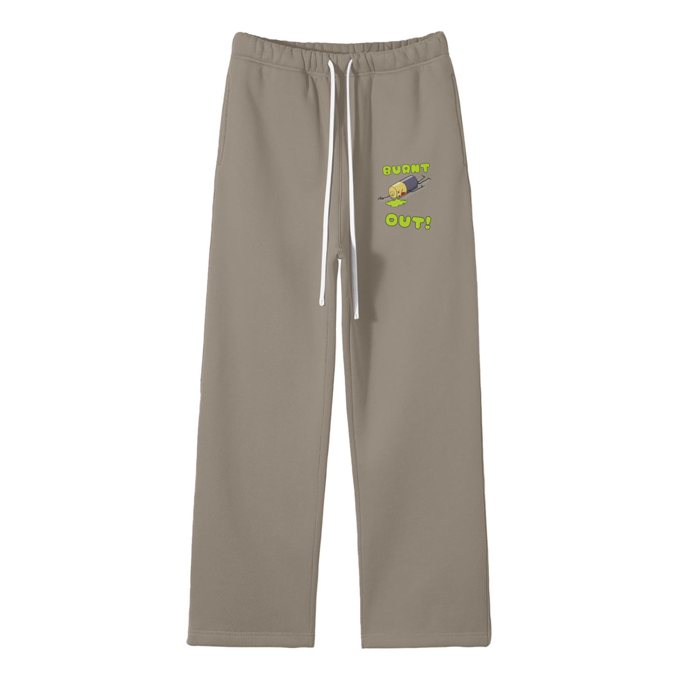 Burnt Out Streetwear Fleece Unisex Straight Leg Pants