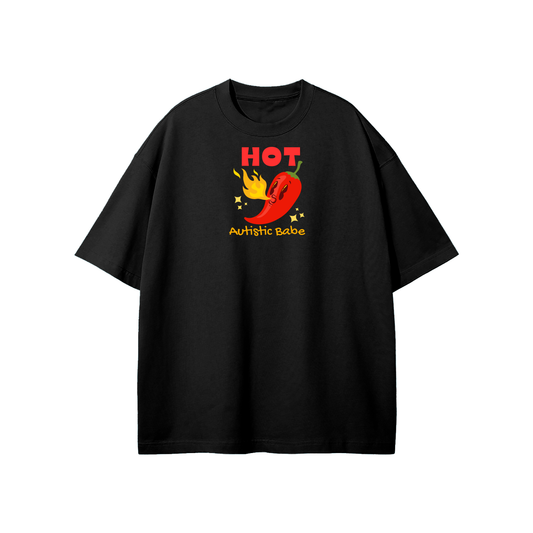 Hot Autistic Babe Streetwear Heavyweight Loose Fit T-Shirt
