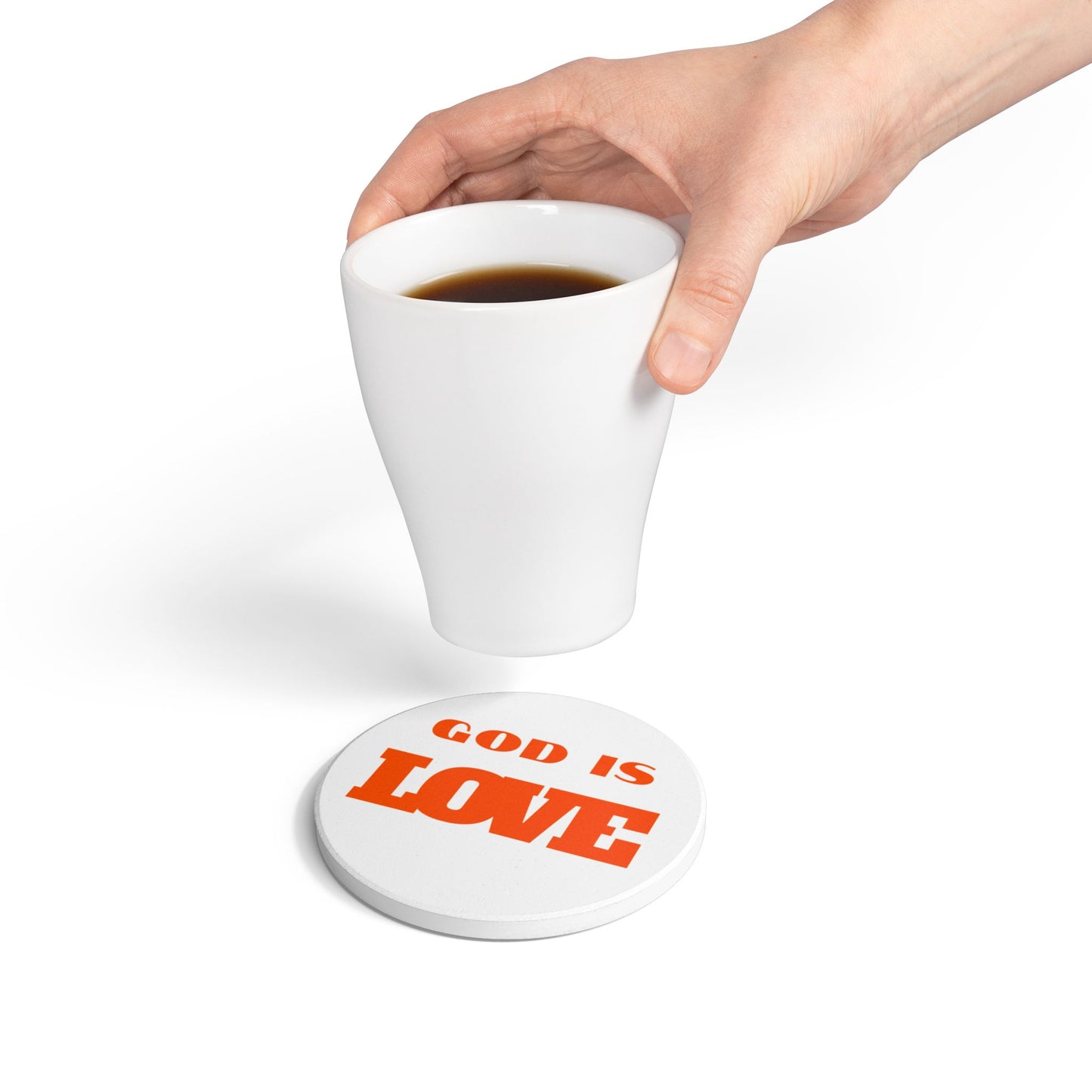 God Is Love (1) Ceramic Coaster