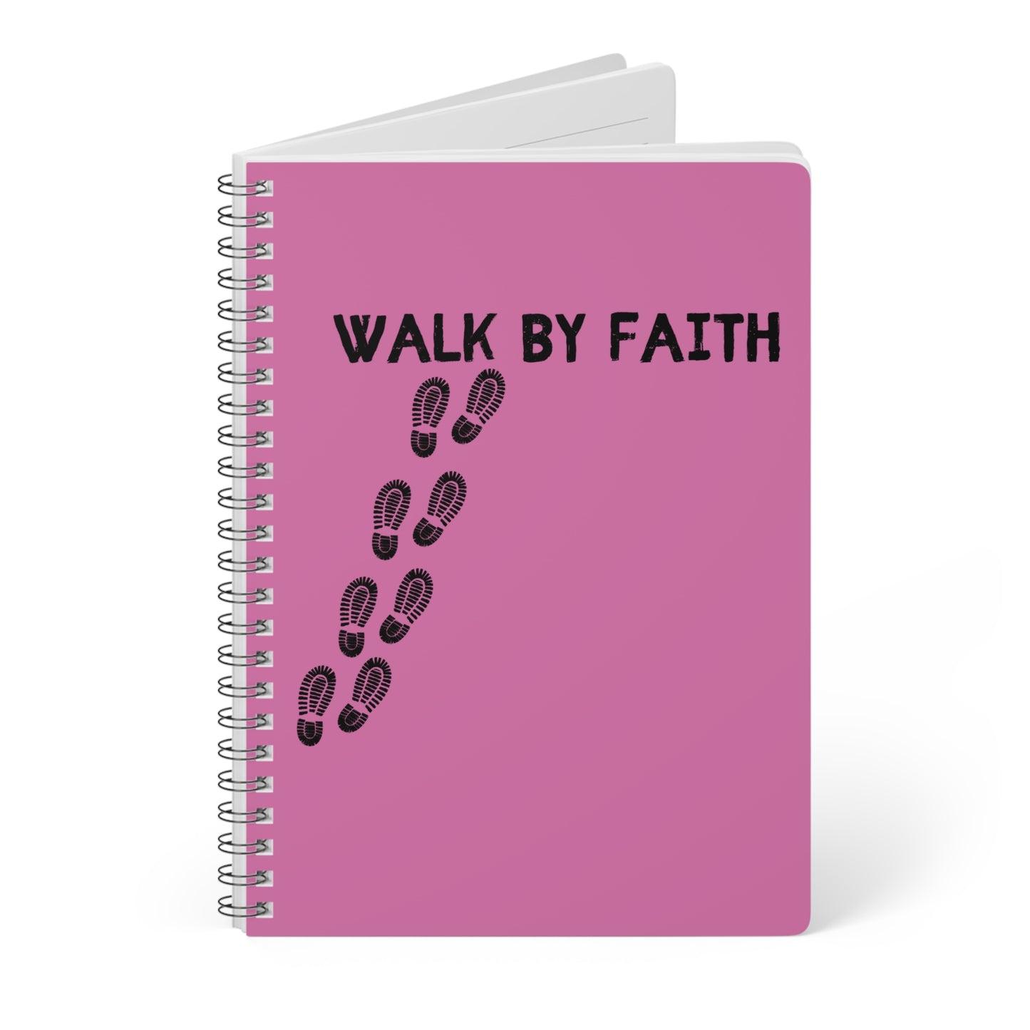 Walk By Faith (2) Wirobound Softcover Notebook, A5