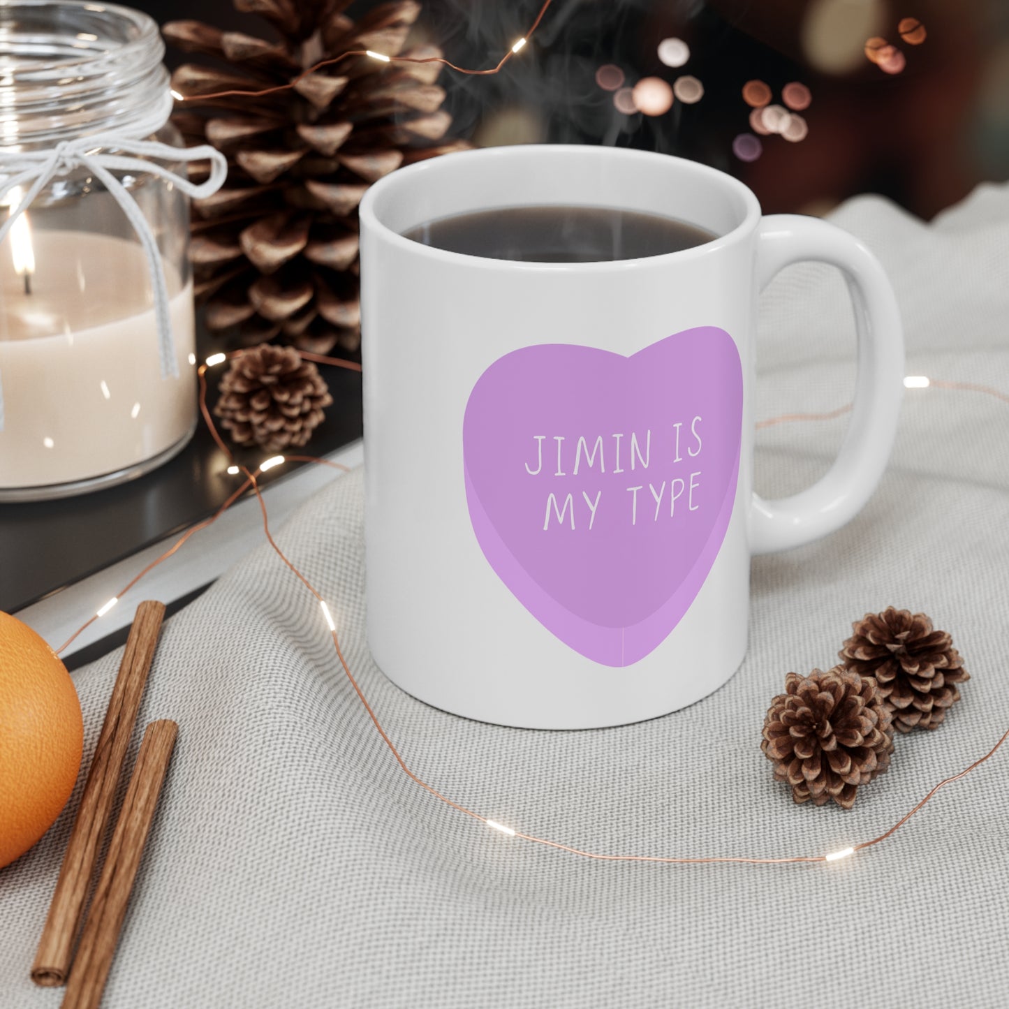 Jimin Is My Type 11oz White Mug