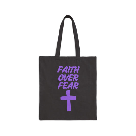 Faith Over Fear Cotton Canvas Tote Bag