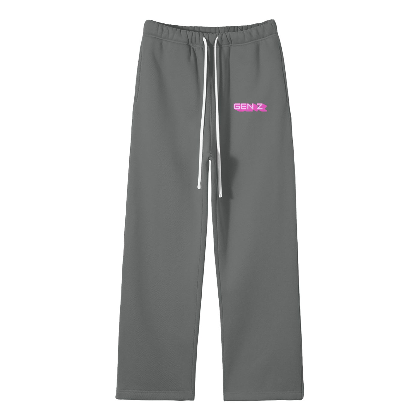Gen Z Streetwear Fleece Straight Leg Pants