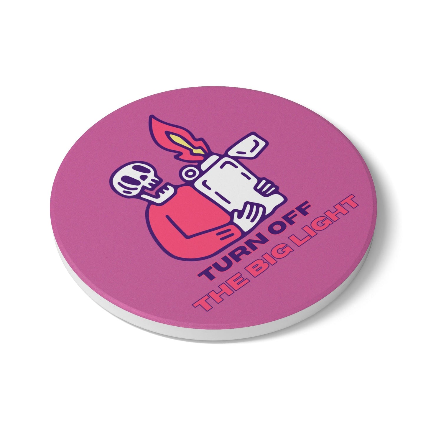 Turn Off The Big Light Ceramic Coaster