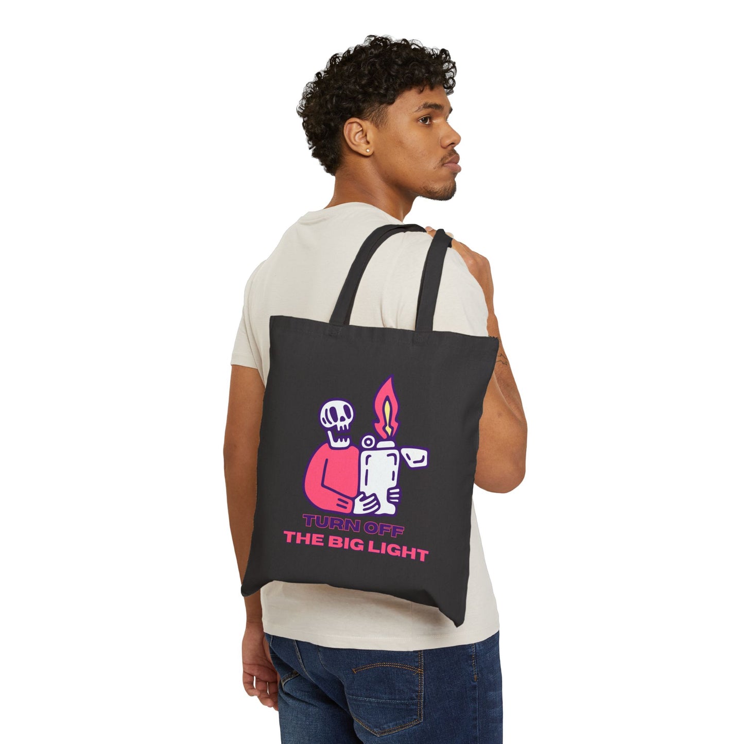 Turn Off The Big Light Cotton Canvas Tote Bag