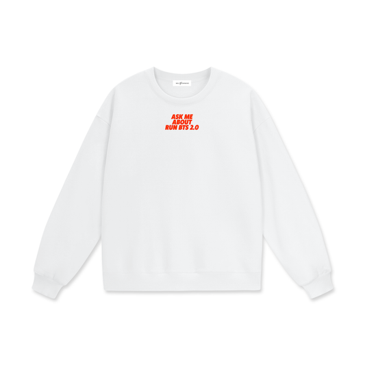 Ask Me About Run BTS 2.0 (Red) Heavyweight Drop Shoulder Sweatshirt
