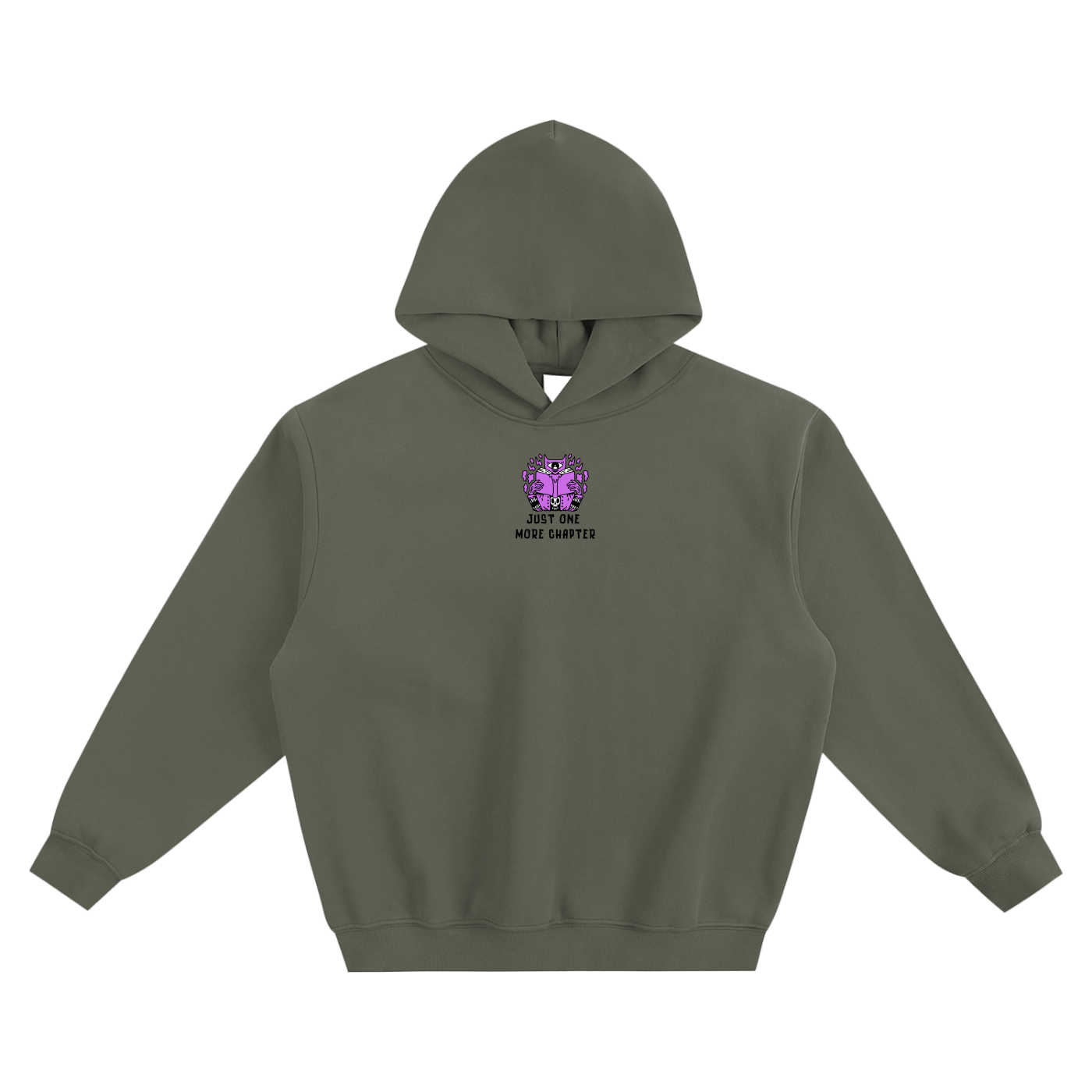 Just One More Chapter Fleeced Boxy Hoodie