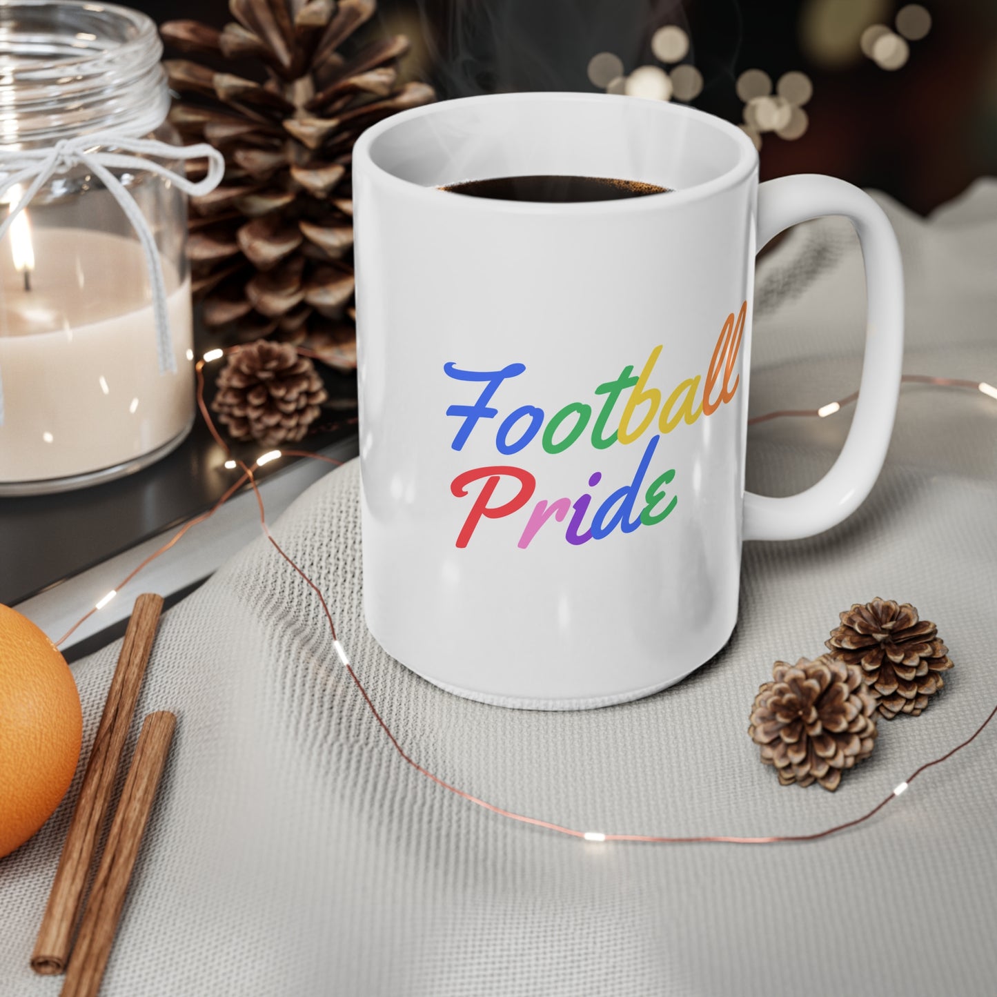 Football Pride Ceramic Coffee Cup, 15oz