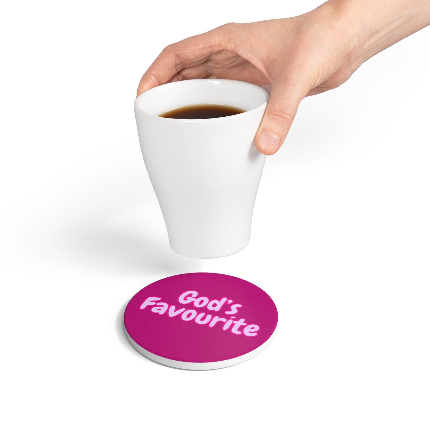 God's Favourite Ceramic Coaster