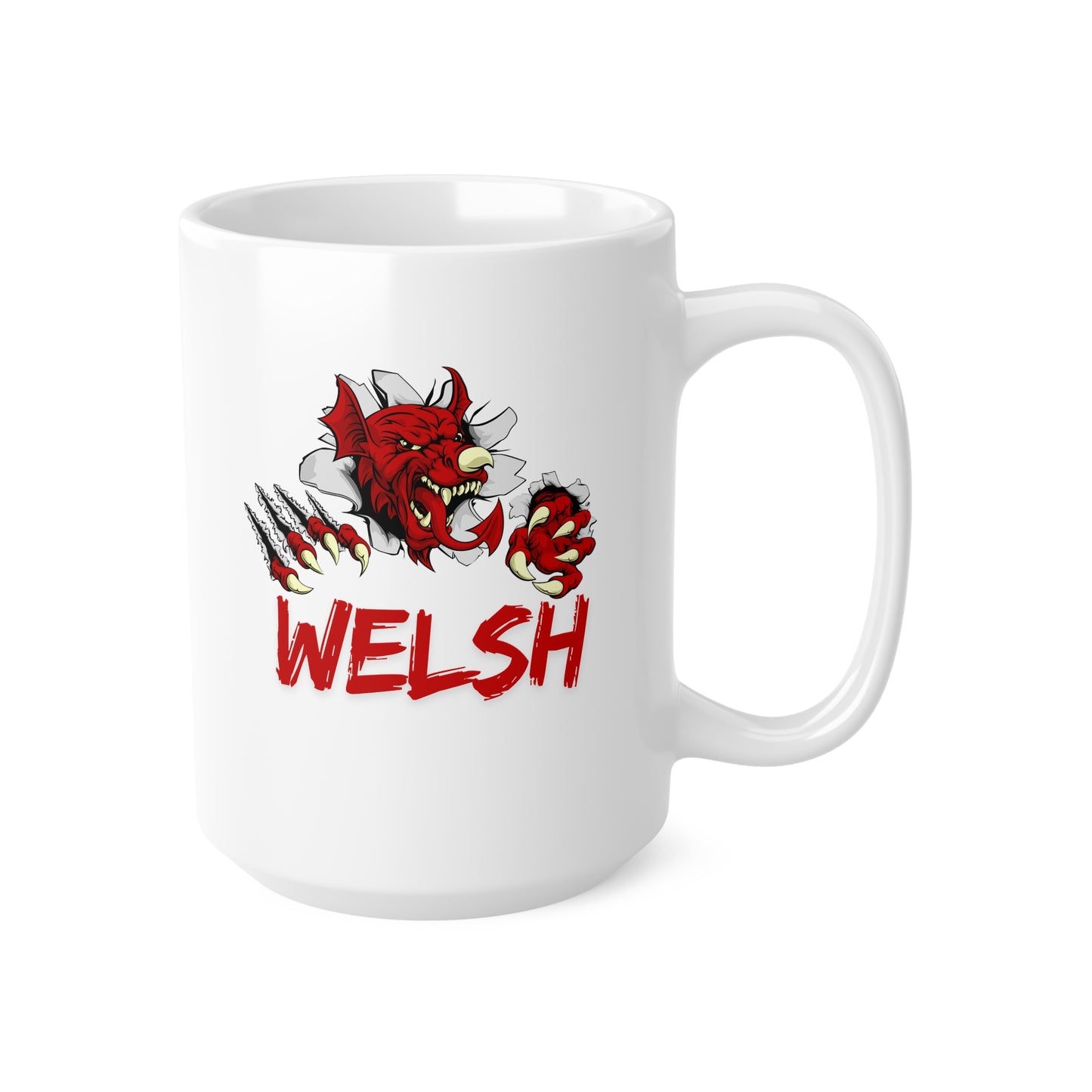 Welsh Ceramic Coffee Cup, 15oz