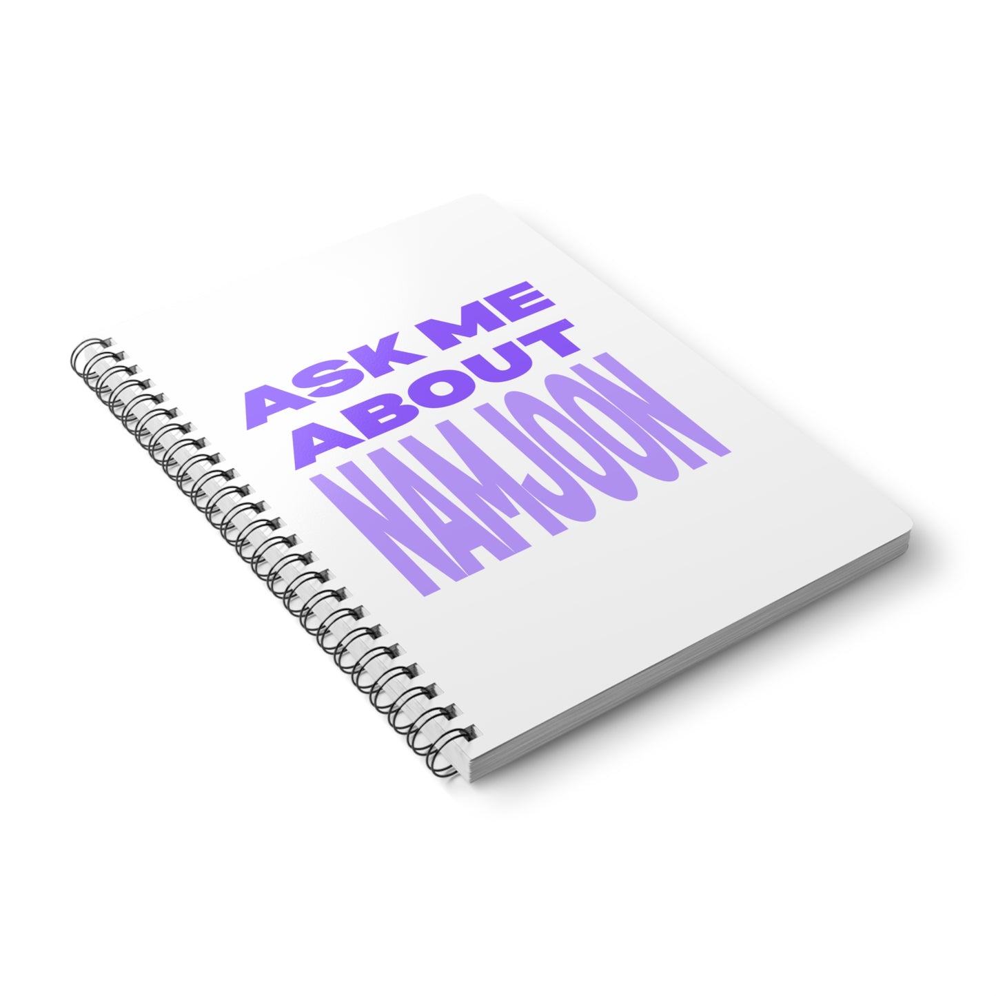 Ask Me About Namjoon Wirobound Softcover Notebook, A5