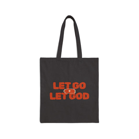 Let Go & Let God Cotton Canvas Tote Bag