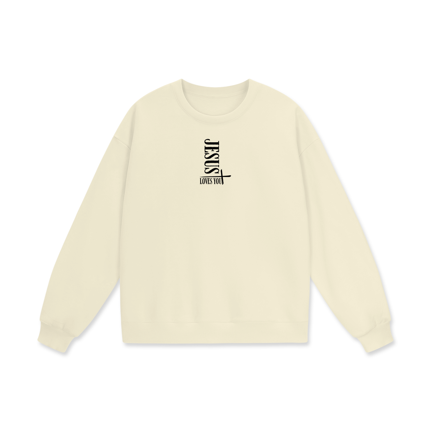 Jesus Loves You Heavyweight Drop Shoulder Oversized Fleece Sweatshirt