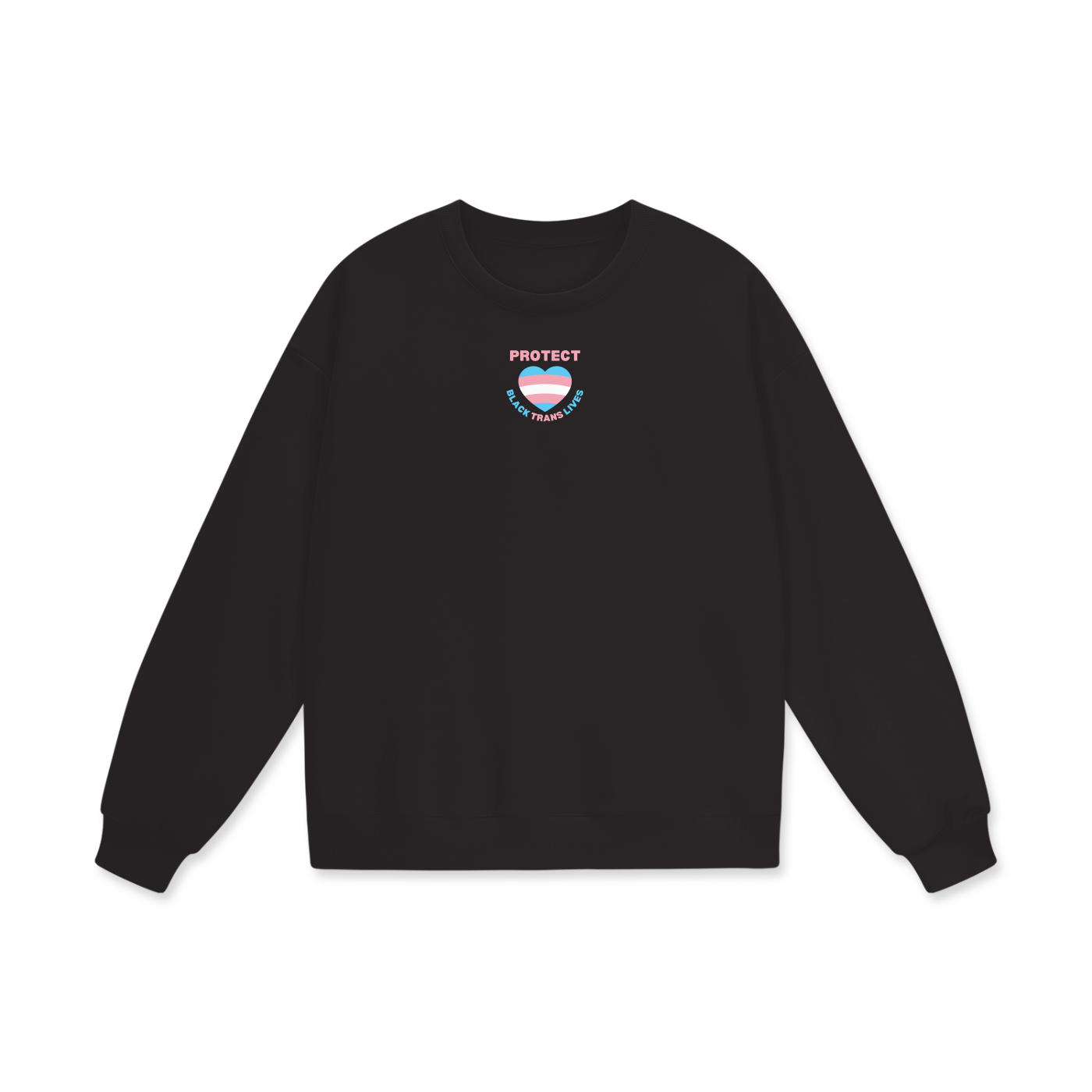 Protect Black Trans Lives Heavyweight Drop Shoulder Oversized Fleece Sweatshirt