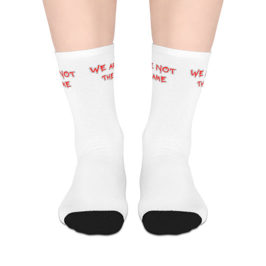 We Are Not The Same Mid-length Socks (White)
