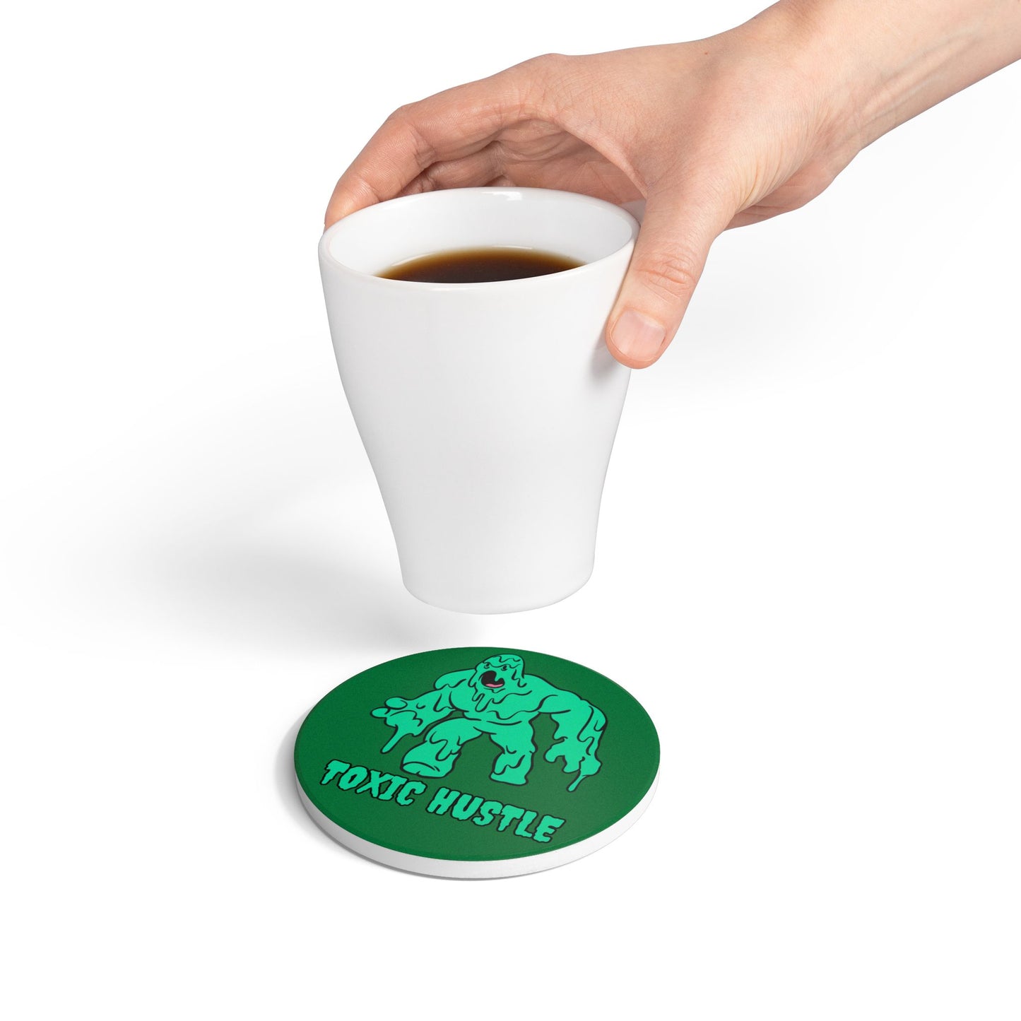 Toxic Hustle Ceramic Coaster