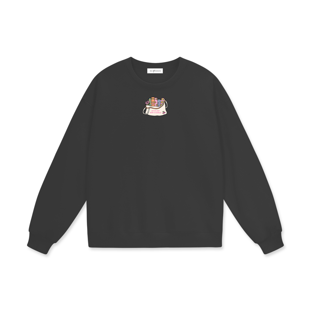 Ask Me What Book I'm Reading (Bag) Heavyweight Drop Shoulder Sweatshirt