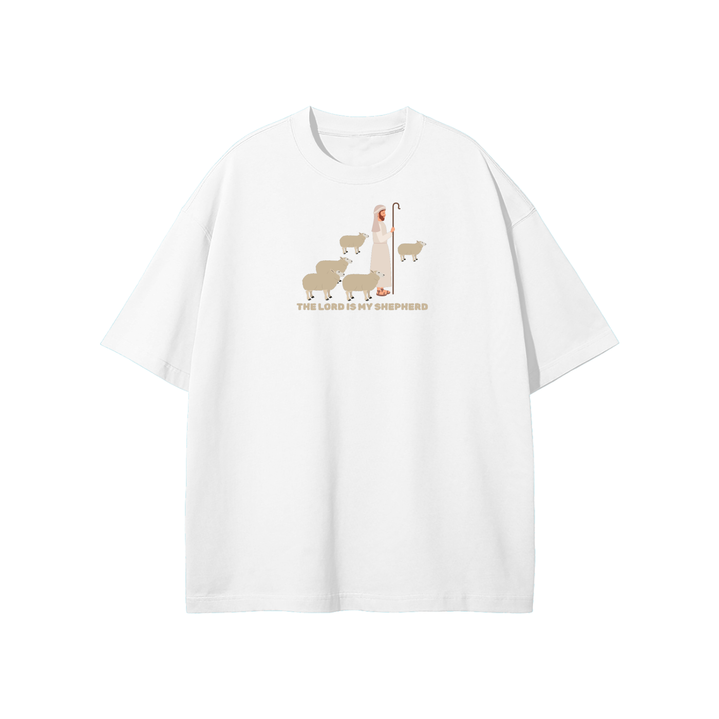 The Lord Is My Shepherd Streetwear Heavyweight Loose Fit T-Shirt