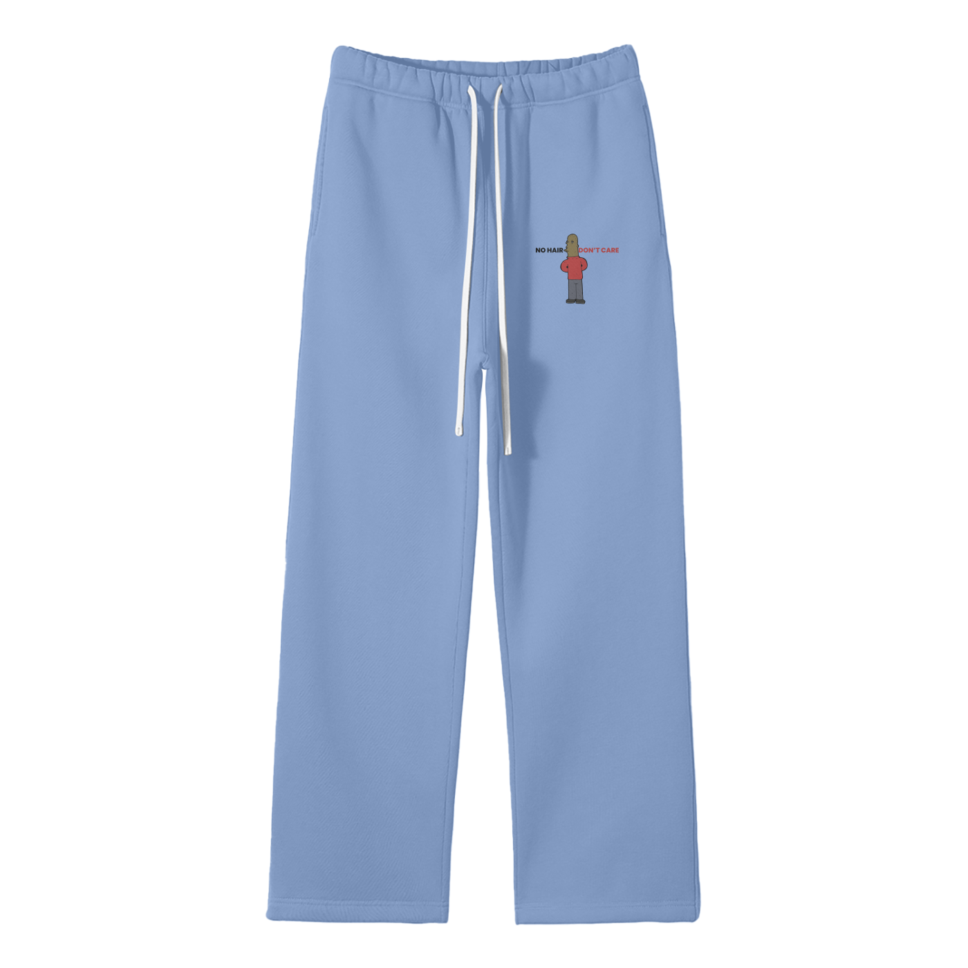 No Hair Don't Care Streetwear Fleece Straight Leg Pants
